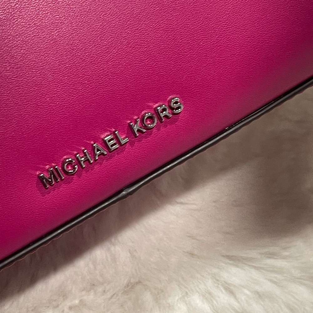 Michael Kors Deep Fuchsia Chain Pouchette - Picture 7 of 13